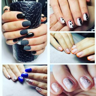 Manicure hybrydowy ze zdobieniami 